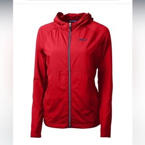 New 49ers Americana Cutter & Buck Adapt Eco Knit Hybrid Recycled Full Zip Jacket
